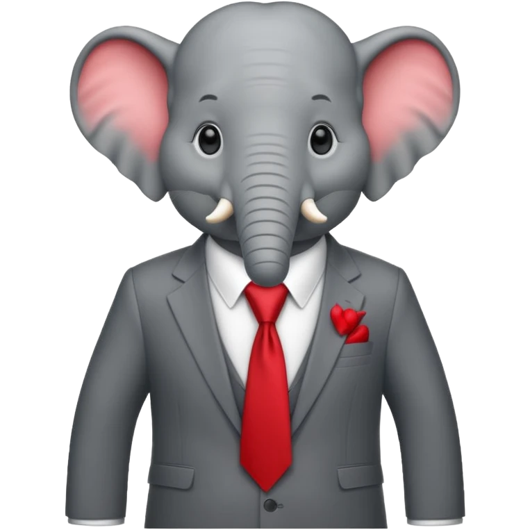 The elephand went in a suit
 emoji