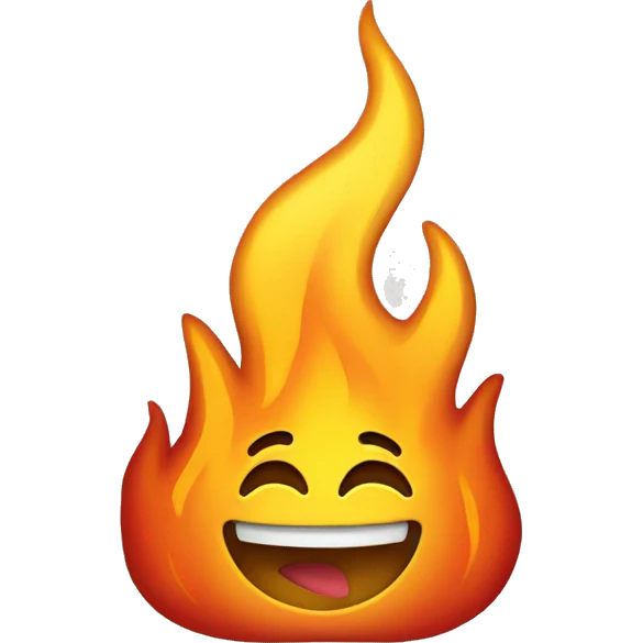 Fire emoji smiling  emoji