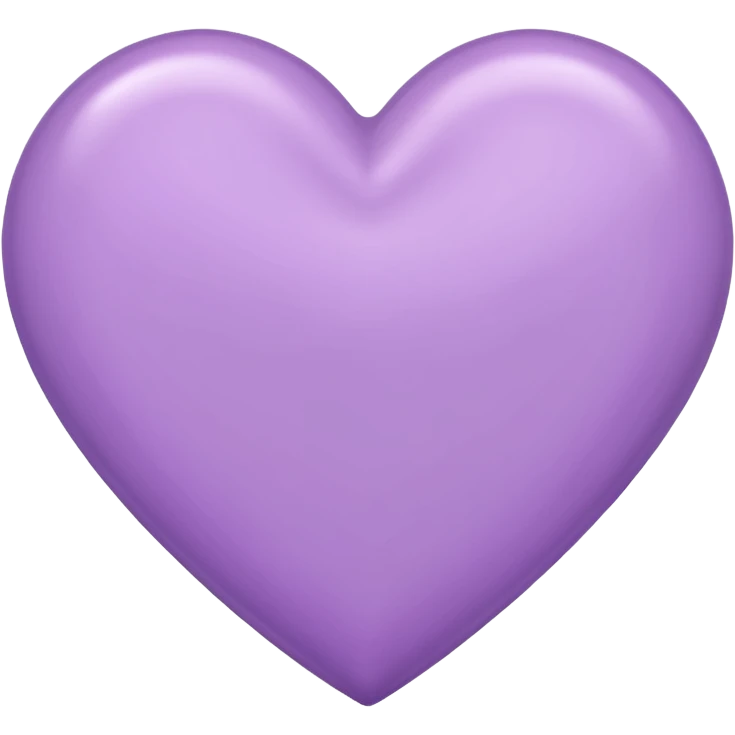 A light purple heart emoji that has the same shape as a normal heart emoji emoji