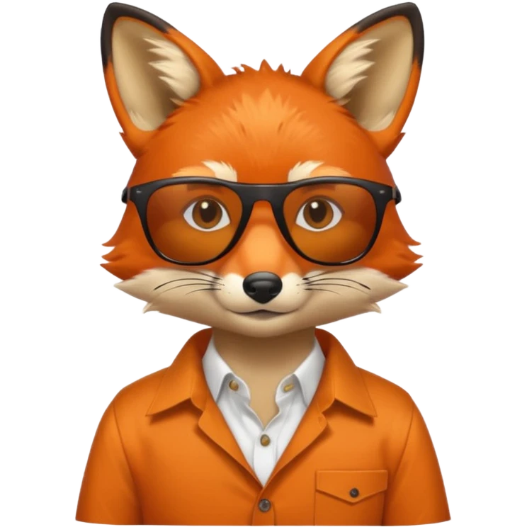 fox with black sunglasses and shirt emoji