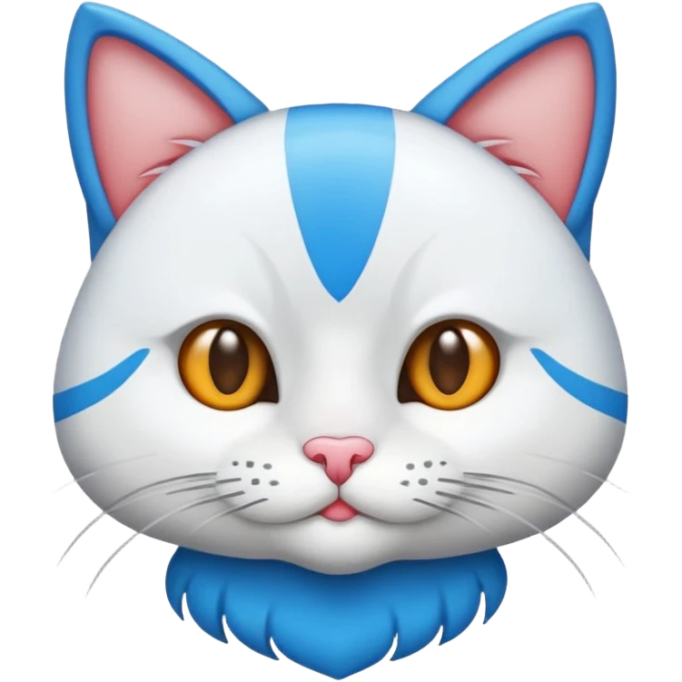 Tüylü ful beyaz Kedi emoji