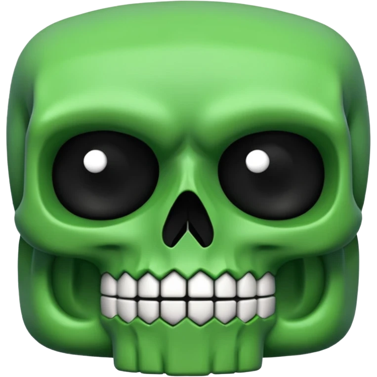 green skull emoji but intentionally low quality emoji