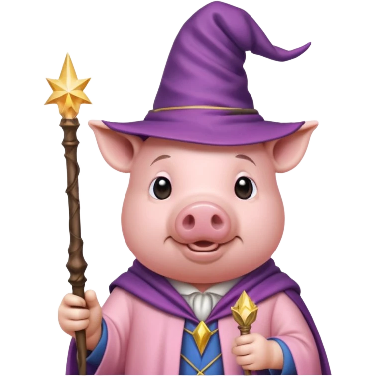 Поросенок волшебник emoji