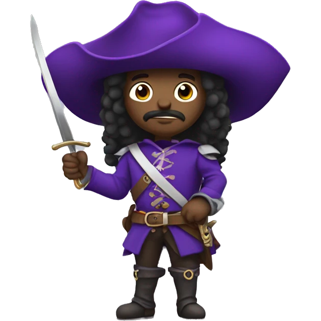 Musketeer with purple outfit emoji