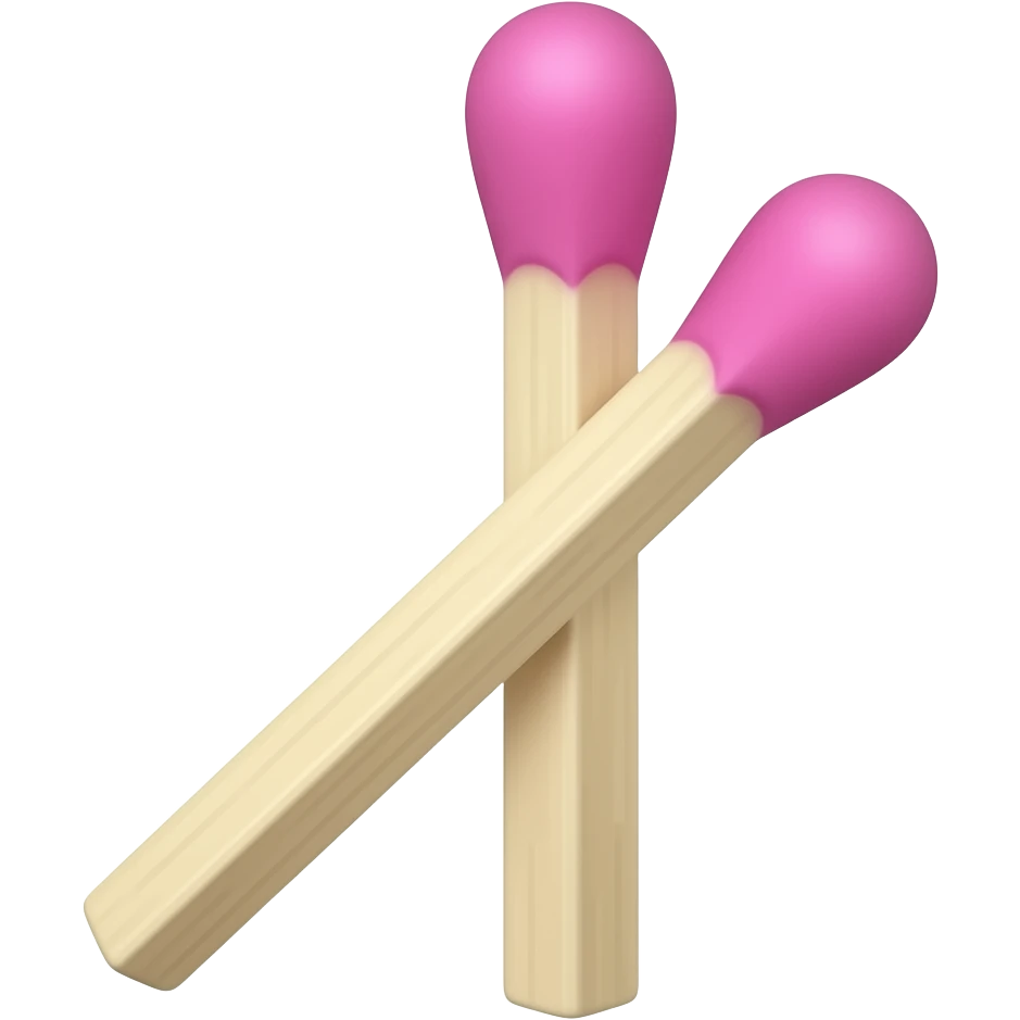 one tall pink match emoji