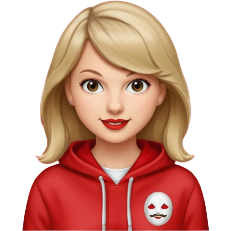 taylor swift with la casa de papel hoodie  emoji