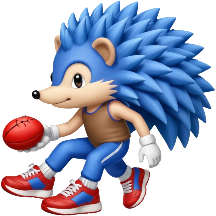 A blue hedgehog with 6 spines and white gloves  emoji