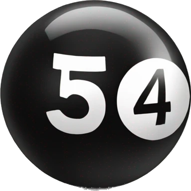 Magic 8 ball with number 5 emoji