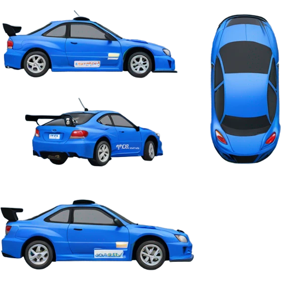 Blue Subaru rs coupe wrc  emoji