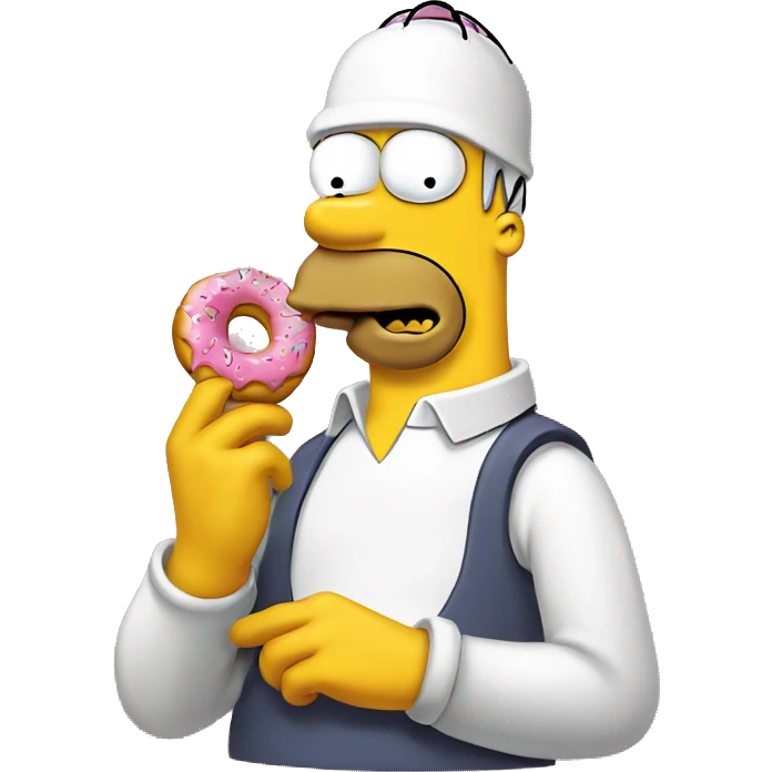 homer simpson eating donut emoji