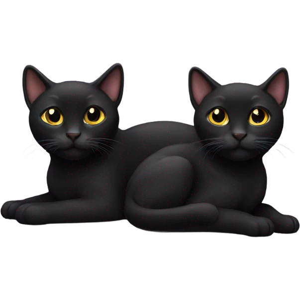2 black cats emoji
