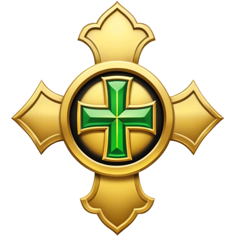Priest's emblem with a touch of green emoji