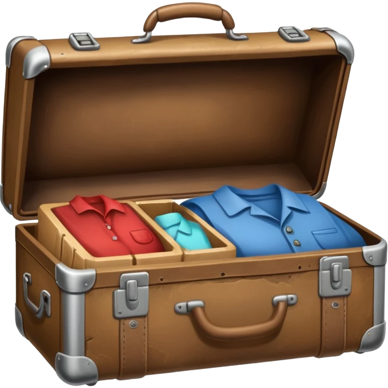 Suitcase with a human parts inside  emoji