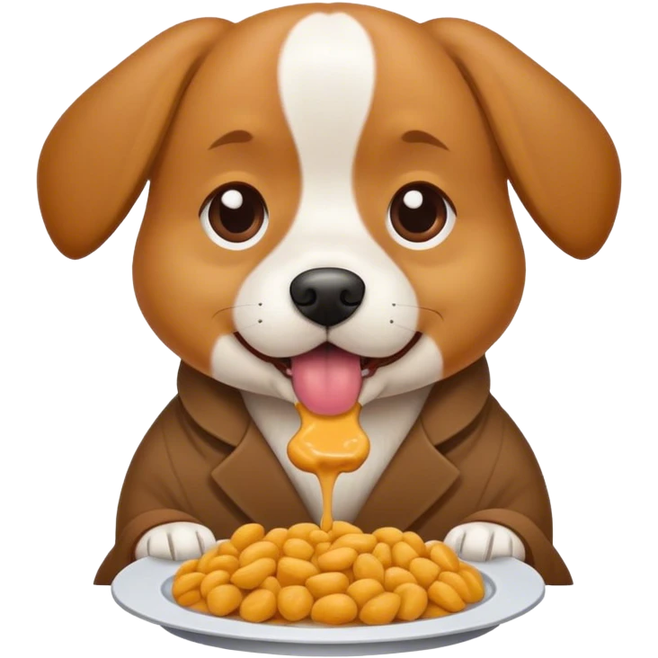 Dog eating food  emoji