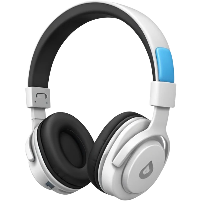 white color headphone emoji