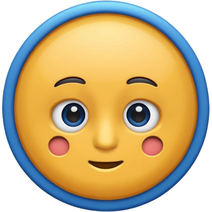 Chulo blanco  dentro de un círculo azul emoji