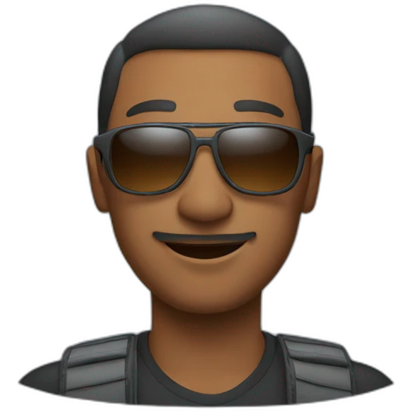 man with planes for sunglasses emoji