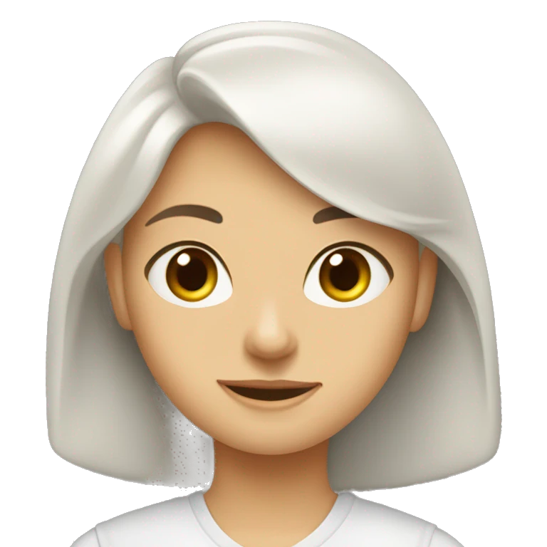 Девушка с русыми волосами в топике  emoji