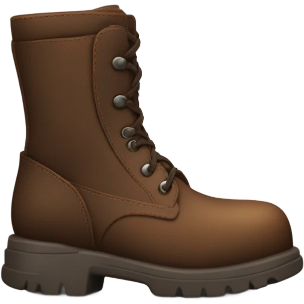 knee high chunky brown boots emoji