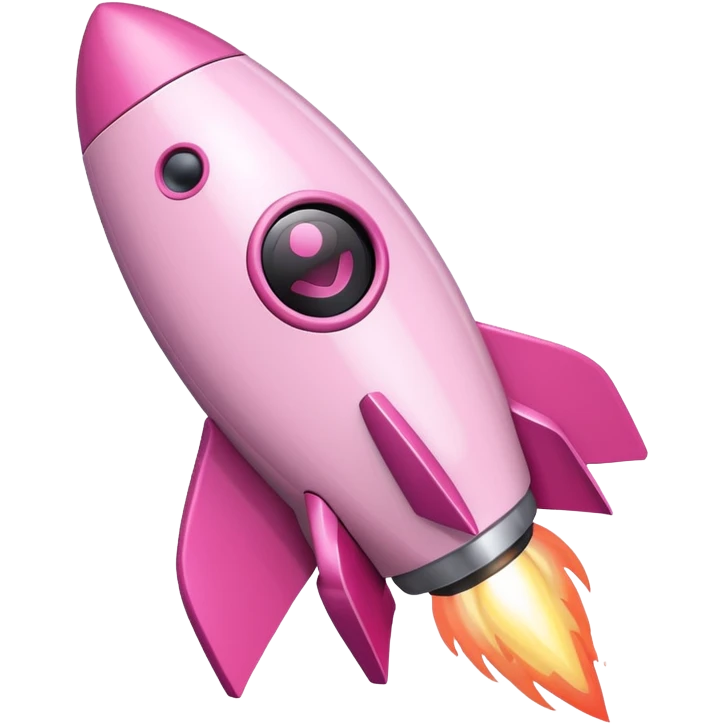 mix light pink dark pink and white girly phone rocket emoji