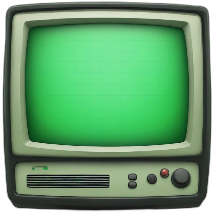 Retro green monitor screen emoji