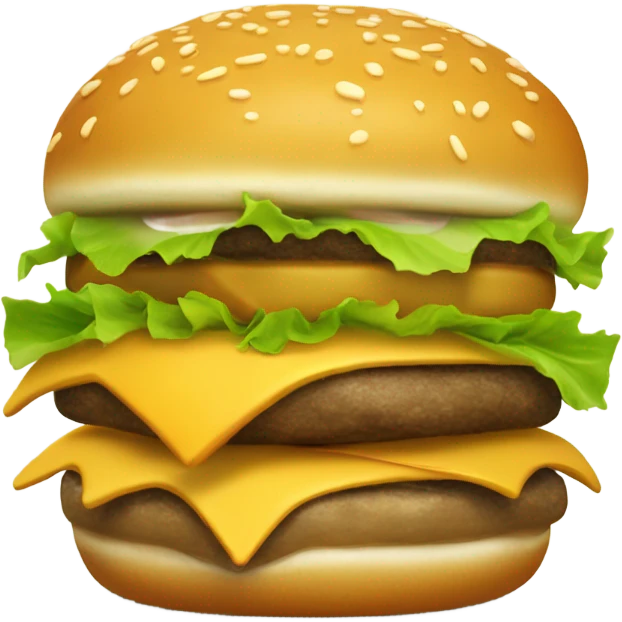 Generate a sleepy cheeseburger emoji with droopy eyes, a tiny yawn, and a slightly messy look. emoji