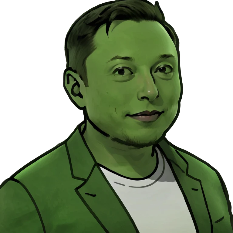 elon musk holding arm out straight in front of him  emoji