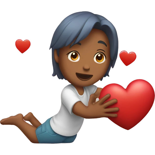 Mano tocando el corazón emoji