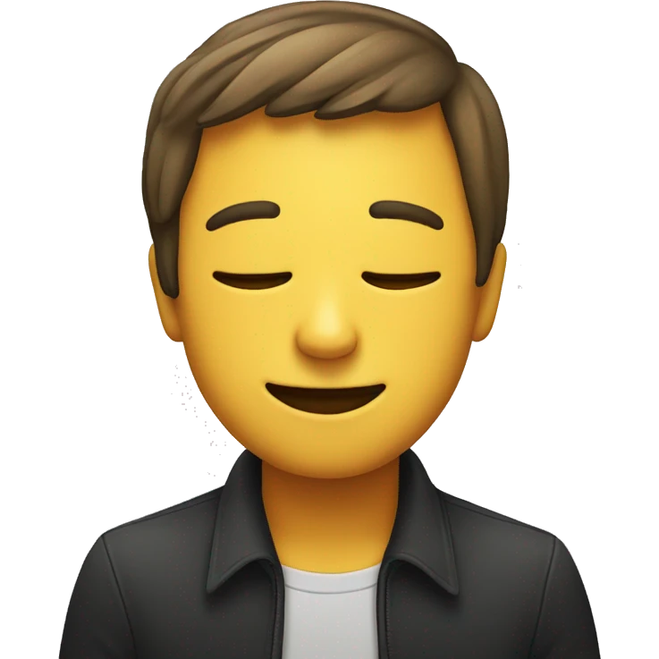 An emoji that is smiling with a closed eye but only the half of the face is visible emoji