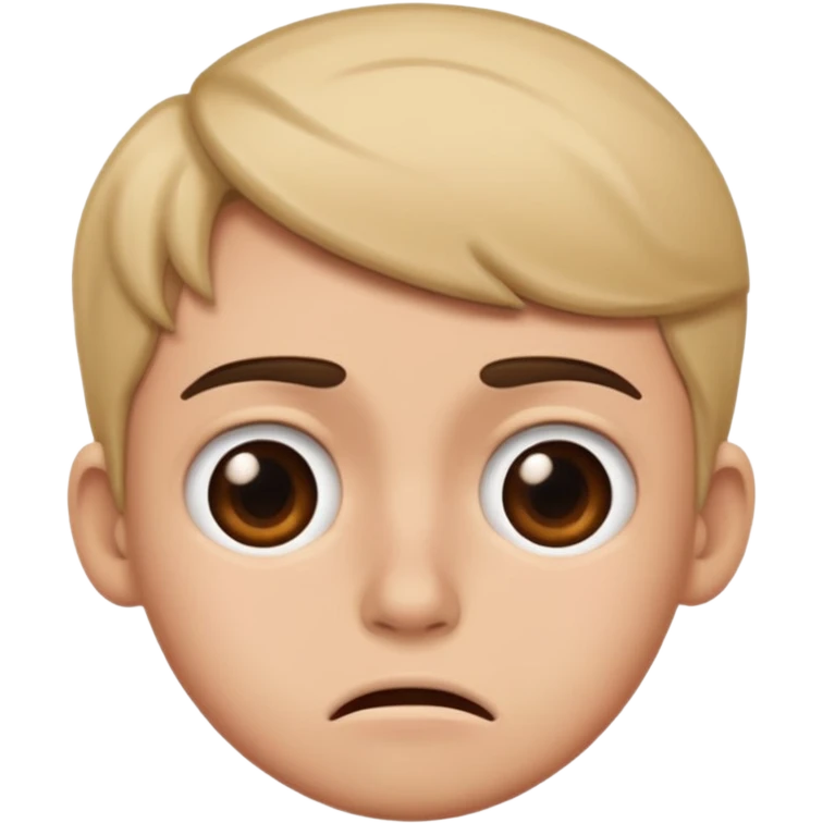 I need you to make an emoji of the gen z stare (young person like 20 yro’, like confusion, disgusted and kinda bored, it has to be very confused and disgusted  emoji