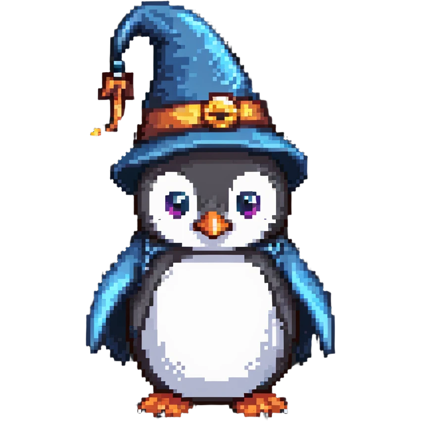 Penguin Wizard emoji