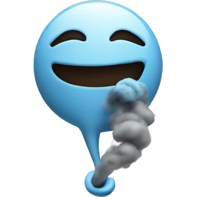smiling face blowing smoke emoji