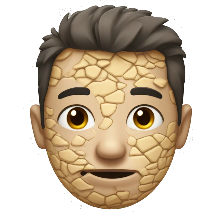 Super dried out skin that is peeling emoji