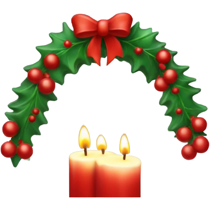 Red Christmas candle arch  Schwibbogen emoji