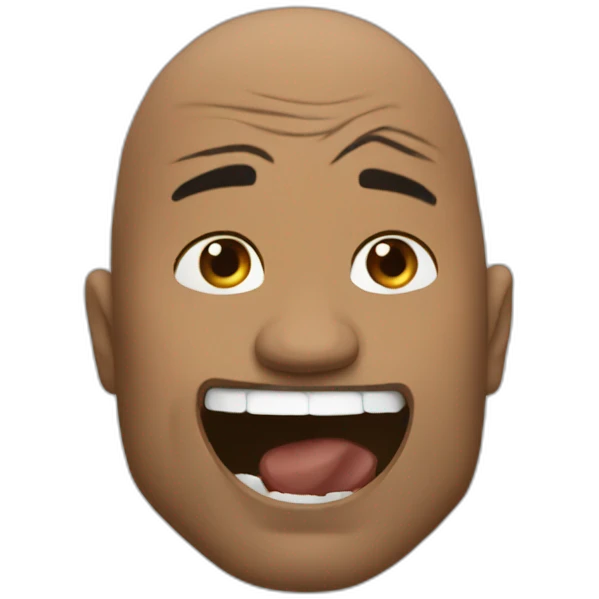 THE ROCK eat a rock emoji