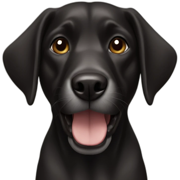 caramel black dog playing emoji