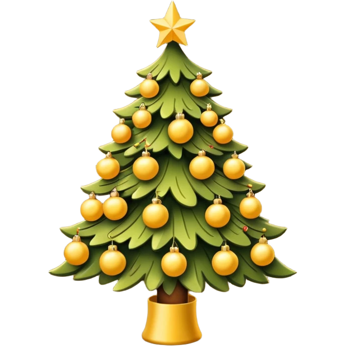 Christmas tree emoji, yellow emoji