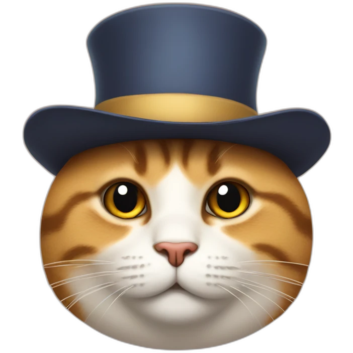 Fat cat in a hat emoji