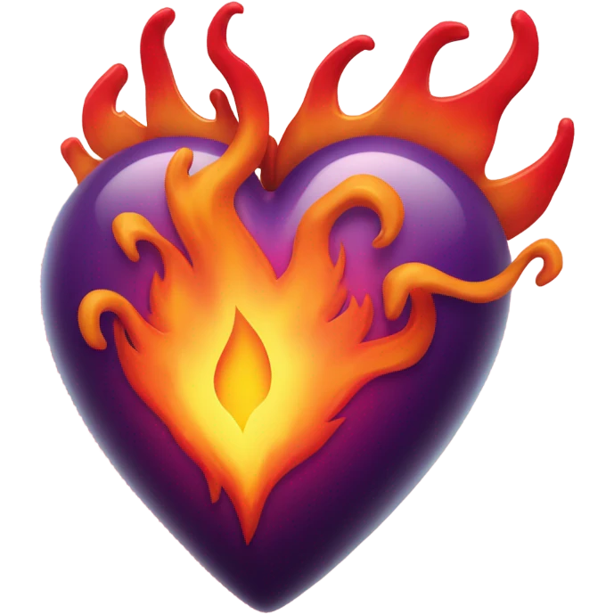 Heart on fire emoji