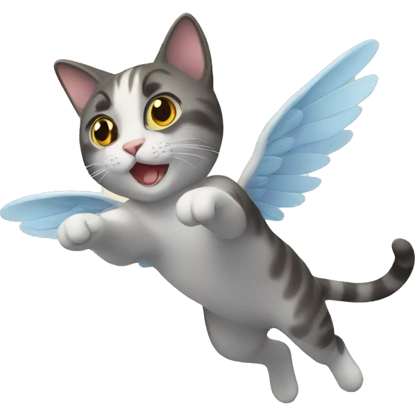flying cat emoji