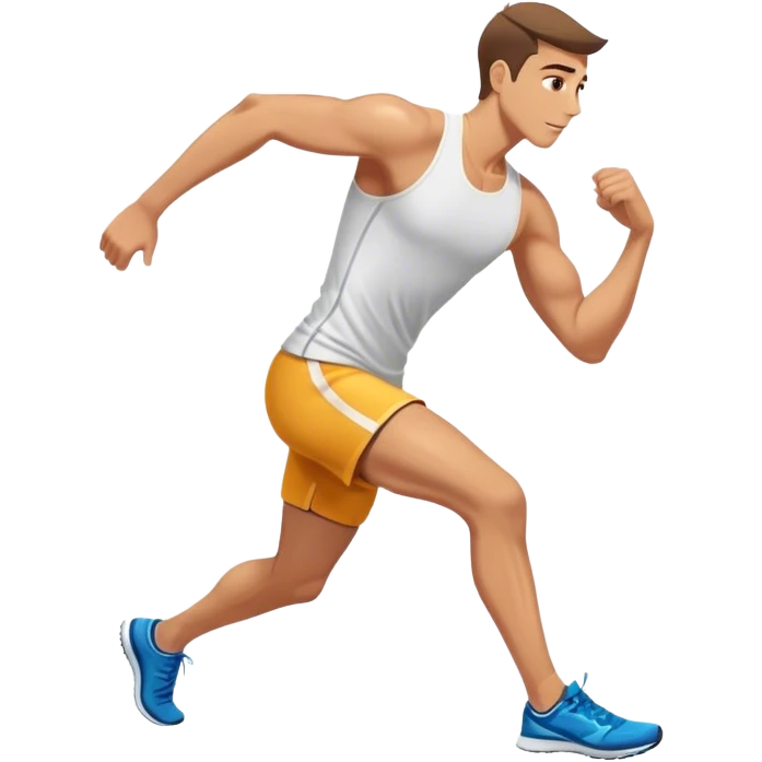 male runner hamstring stretch emoji