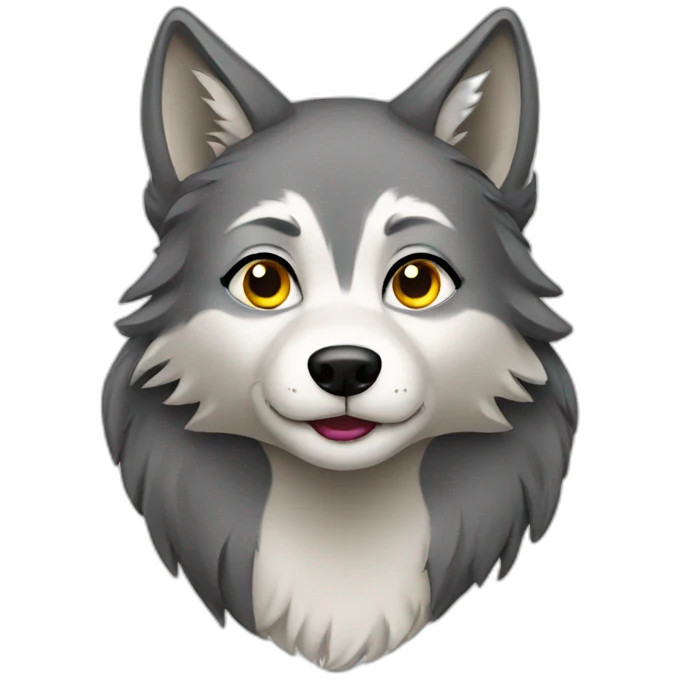 Female wolf  emoji