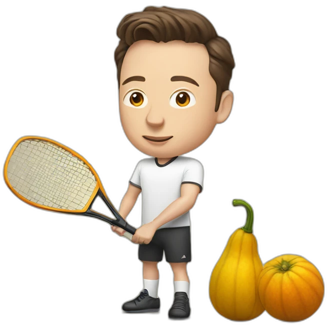 Elon musk playing squash emoji