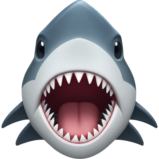shark with sharp teeth chomping emoji