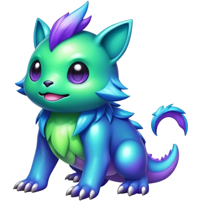 Shiny epic green blue and purple animal-fakemon-creature emoji