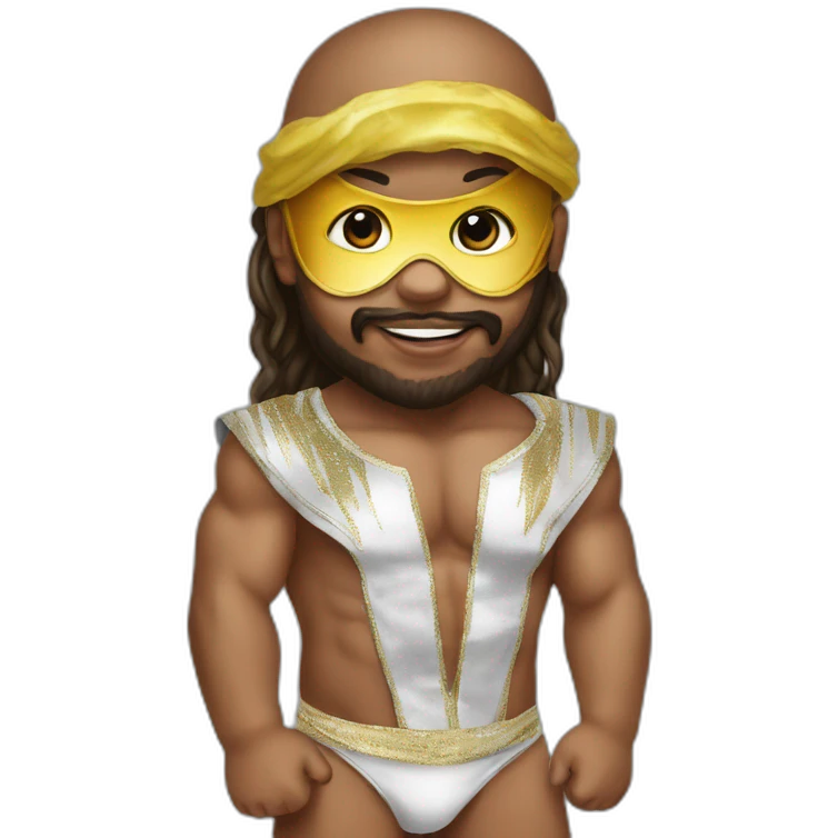 a baby dressed as Randy Savage emoji