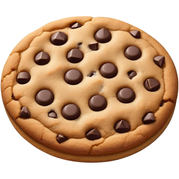 1 piece of choco chip cookie emoji