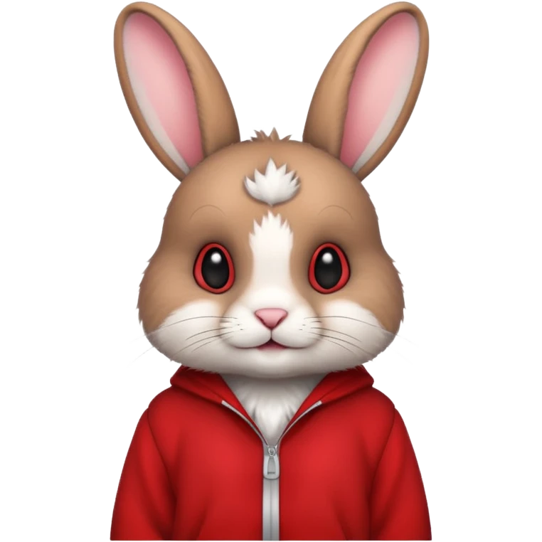 a rabbit wear red outfit emoji