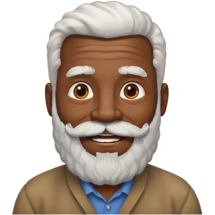black like very black as a real nigga grandpa with white hear and a big bear wrinkled as fuck emoji