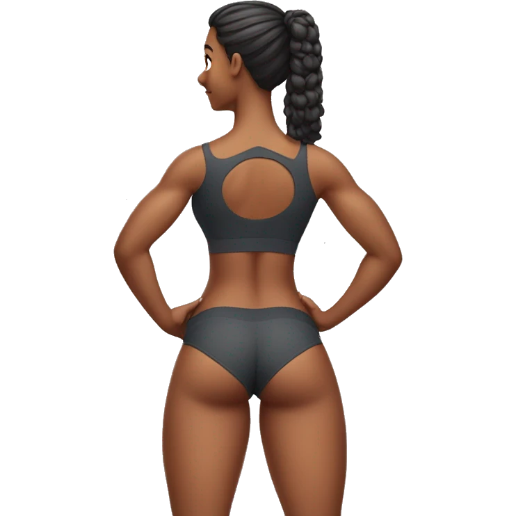 very well developed glutes woman emoji